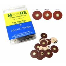 Moores PAPER Discs – ADALOX Aluminium Oxide Coated - 7/8” (22mm) – FINE - 200pc 
